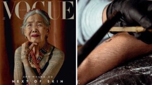 Vestita dei suoi tatuaggi, questa donna indigena di 106 anni ha incantato tutti i lettori di Vogue mettendo in mostra la sua incantevole arte