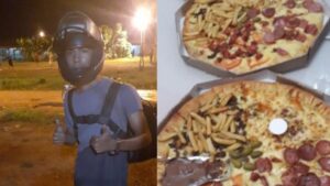 Questa mamma ha ordinato una pizza per aiutare il figlio a consegnare il cibo il suo primo giorno di lavoro