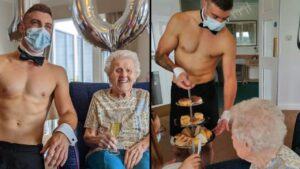 Compleanno indimenticabile, compie 106 anni e la figlia le porta uno spogliarellista (VIDEO)