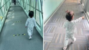 Bambina prende per la prima volta l’aereo ed il pilota è il suo papà