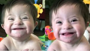 Bambina con sindrome di Down commuove il web con il sorriso che dedica alla sua madre adottiva (VIDEO)