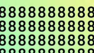 Sfida visiva difficile: trova l’intruso tra i numeri 8 in meno di 7 secondi