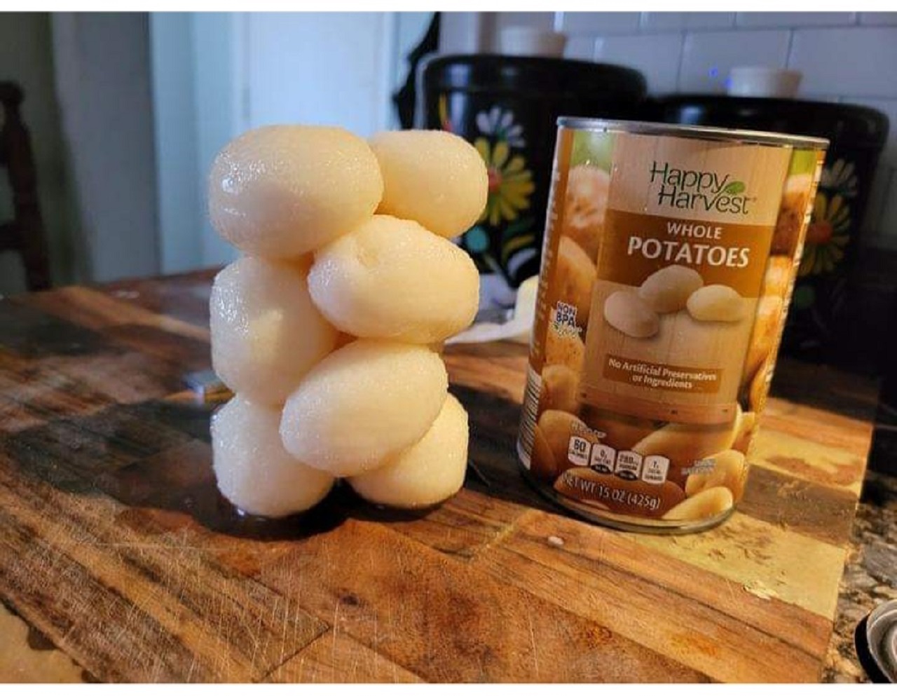 patate hanno acquisito la stessa forma della scatola
