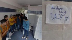 Studente avvia un negozio da barbiere nel bagno di scuola