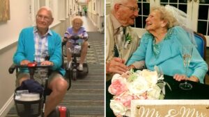 Scoppia l’amore in una casa di riposo: due centenari si sposano